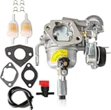 Generator Carburetor Kit – Replacement for Onan QG 5500 &sol; QG 7000 &lpar;HGJAB&sol;HGJAC&sol;HGJAA&rpar; – Replaces 541-0765&sol;146-0774 – Includes Carburetor&comma; Gaskets&comma; Fuel Line&comma; Shut-Off Valve & Filters