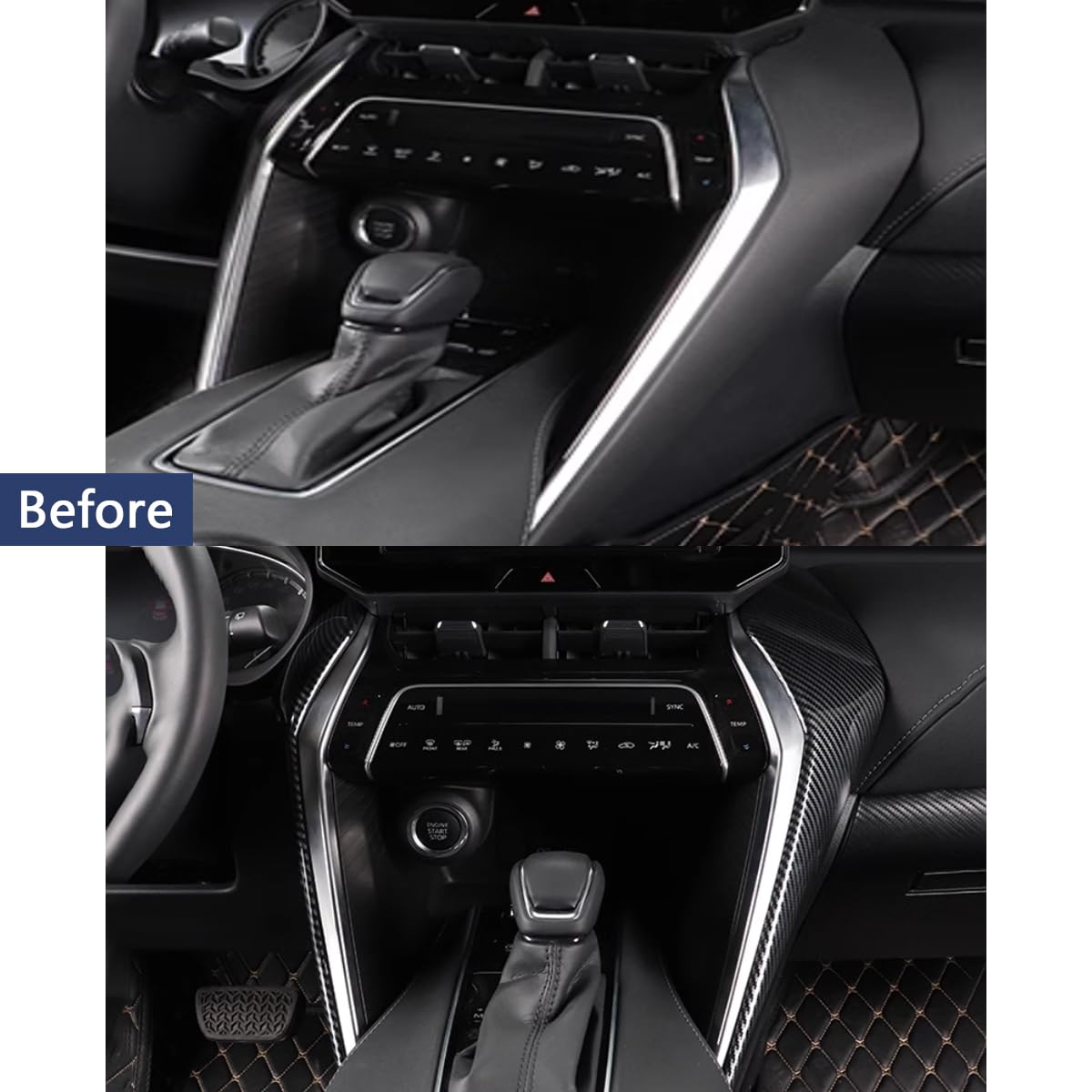 Center Console Organizer For Toyota Venza 2021-2024 - ABS Black Secondary Storage Tray