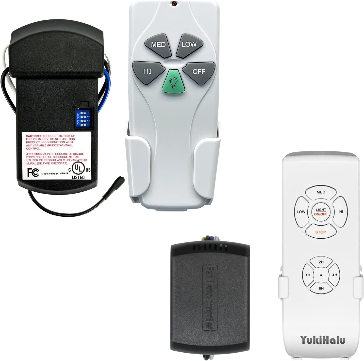 YukiHalu Small Size Universal Ceiling Fan Remote Control Kit, Standard