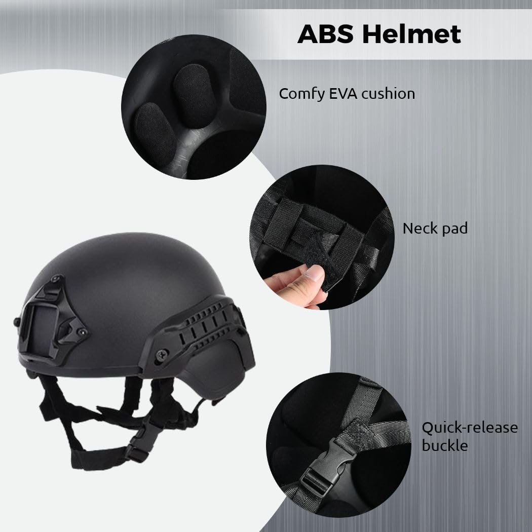 2 máscaras de cara completa para airsoft, equipo de protección al aire libre para ciclismo, juegos y deportes, con ventilador de refrigeración y gafas antiempañamiento, Negro, Talla única