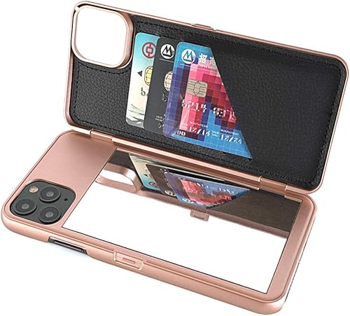 Miniatura 3 de Funda para iPhone 11 Pro Max, funda tipo cartera con espejo trasero oculto con función de soporte y tarjetero para iPhone 11 Pro Max (2019) de 6.5