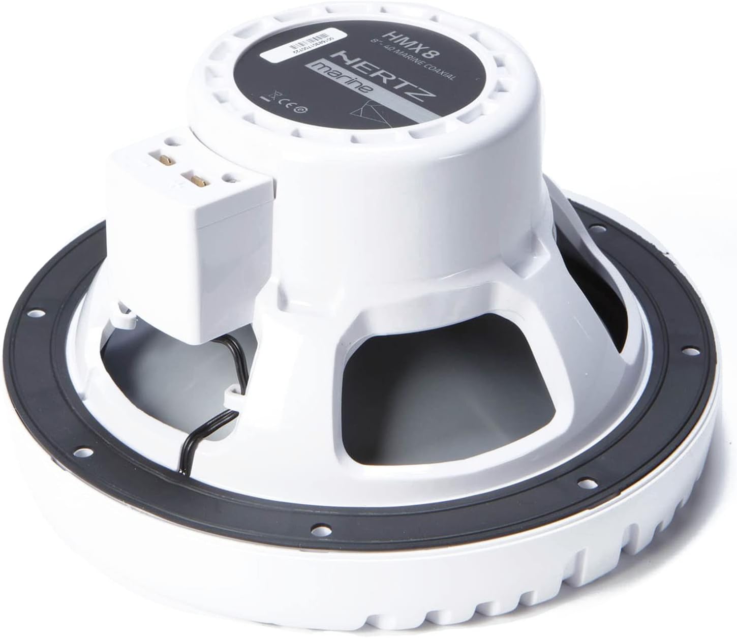 HERTZ HMX-65-LD-TW 6.5 in. 4Ω Marine Coax Set - RGB LED Lights & All White Grilles