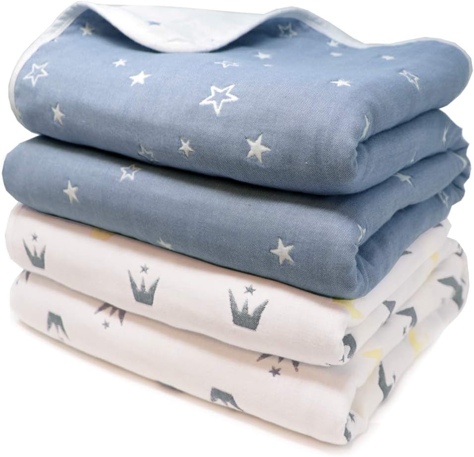 Mafabebe 6重 ガーゼケット トドラーケット 保育園 ベビー タオルケット お昼寝 ガーゼ バスタオル おくるみ 棉100 オーガニック素材 赤ちゃん 出産祝い キッズ 女の子 男の子 星 王冠 110cm 毎日激安特売で 営業中です Mafabebe 6重 ガーゼケット トドラーケット 保育園 ベビー タオルケット お昼寝 ガーゼ バスタオル おくるみ 棉100 オーガニック素材 赤ちゃん 出産祝い キッズ 女の子 男の子 星 王冠 110cm 毎日激安特売で 営業中です