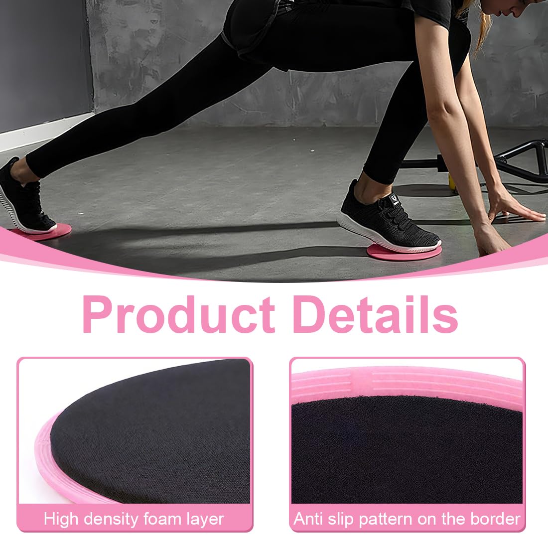 4 Stück Sliders Fitness Core Sliders Doppelseitige Gliding Discs Gleitscheiben Sport Handstand Blöcke Doppelseitige Gliding Discs Exercise Slider für Hause Gym Training Bauch Workouts(Pink,Green)
