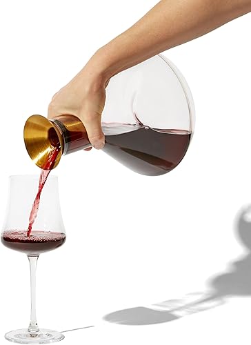 Miniatura 2 de RBT Decantador de vino con colador de sedimentos y aireador, mejora el sabor y la claridad