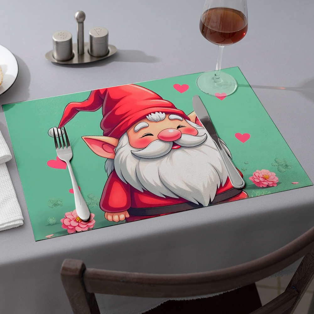 Sets de table en forme de fraise pour des repas de fête joyeux en famille
