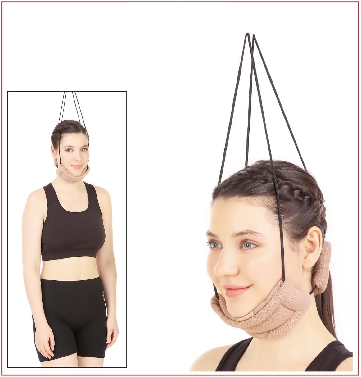 Cervical Neck Traction Head Holder Belt | Hanging Cervical Neck Stretcher for Neck Therapy | Cervical Pain and Fracture | Neck Belt for Neck Pain Relief - One Size Fits All Necks