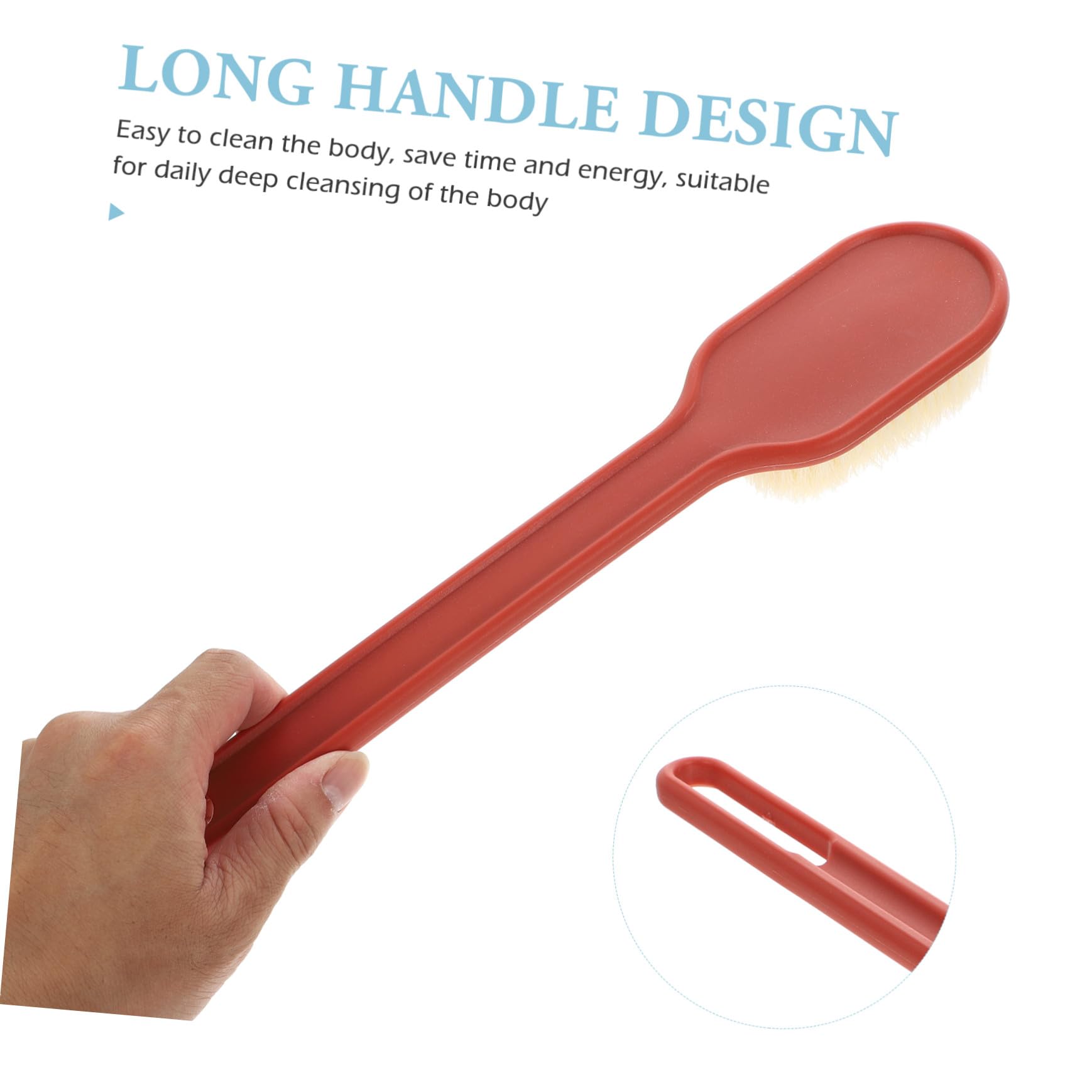 Didiseaon 3 Piezas cepillo para fregar la espalda masajeador de cuerpo cepillo masajeador esponjas cepillo de mango largo cepillo de ducha duradero tómate un baño cepillo de masaje cepillar