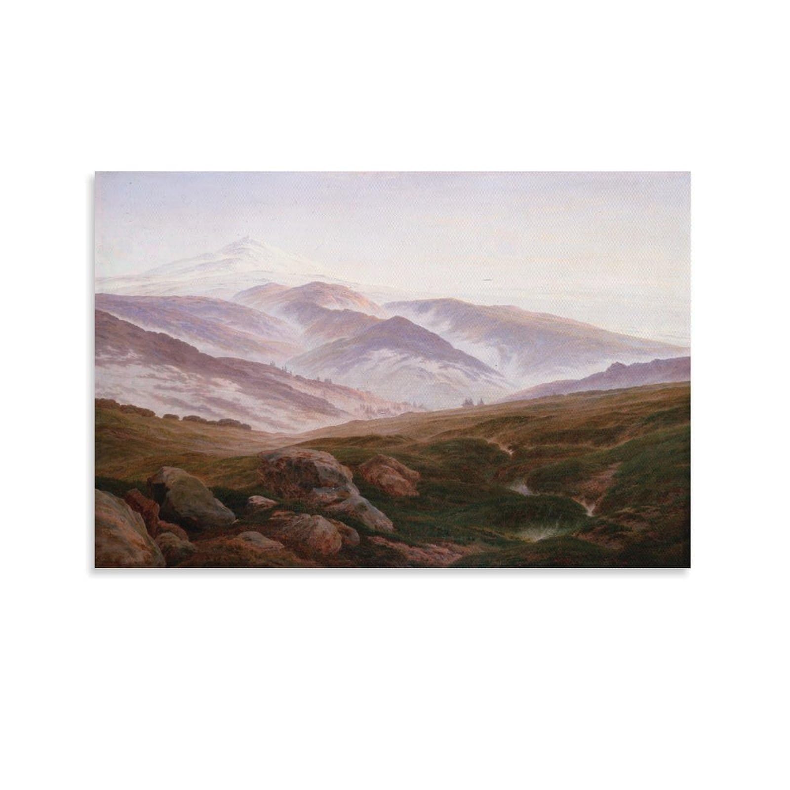 Poster Mighty Mountains Caspar David Friedrich cadre toile 60x90 - 8