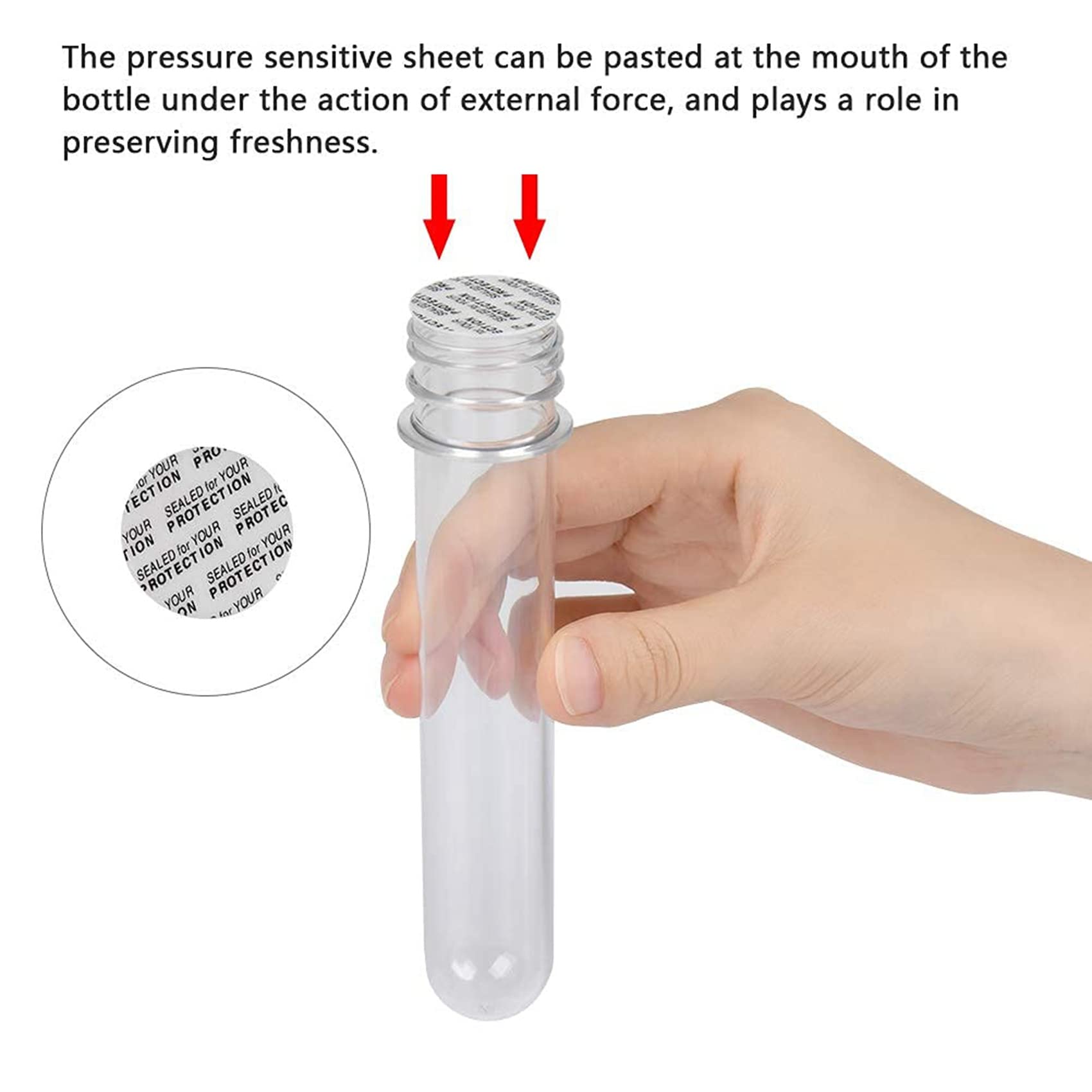 90 Provette in Plastica da 40 Ml con Tappi A Vite Provette Trasparenti Riutilizzabili per Contenitori