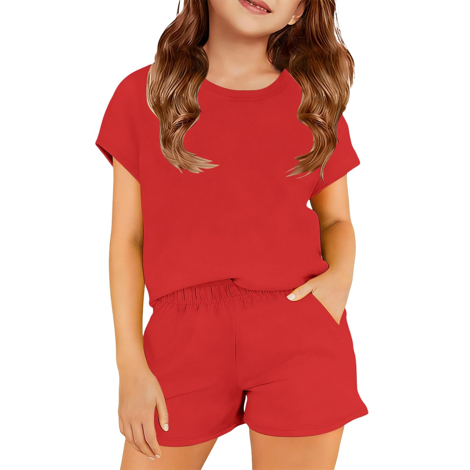 Ensemble d'été pour filles en coton de 2 à 10 ans