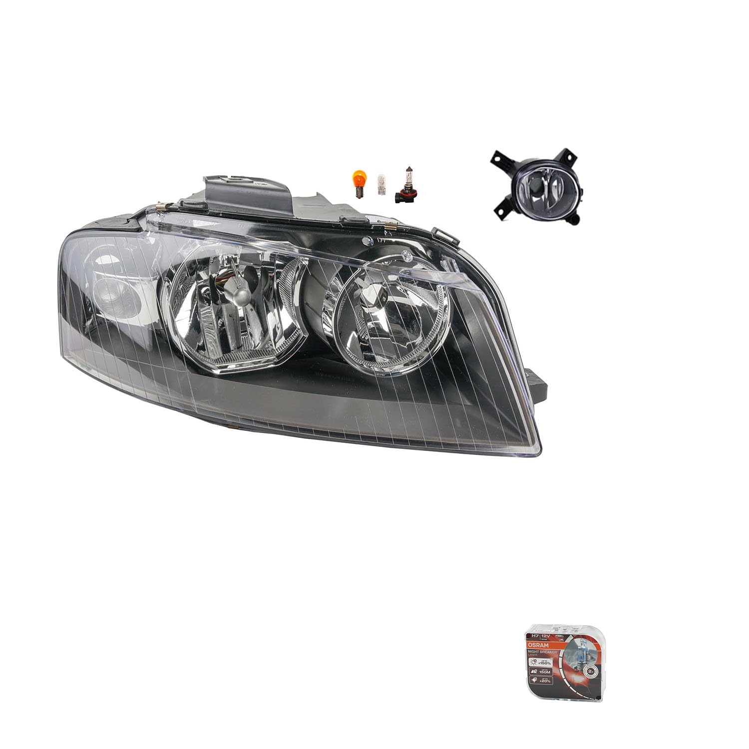 Johns, Reflektor + Night Breaker pasuje do Audi A3 8P 05/03-07/08Re.