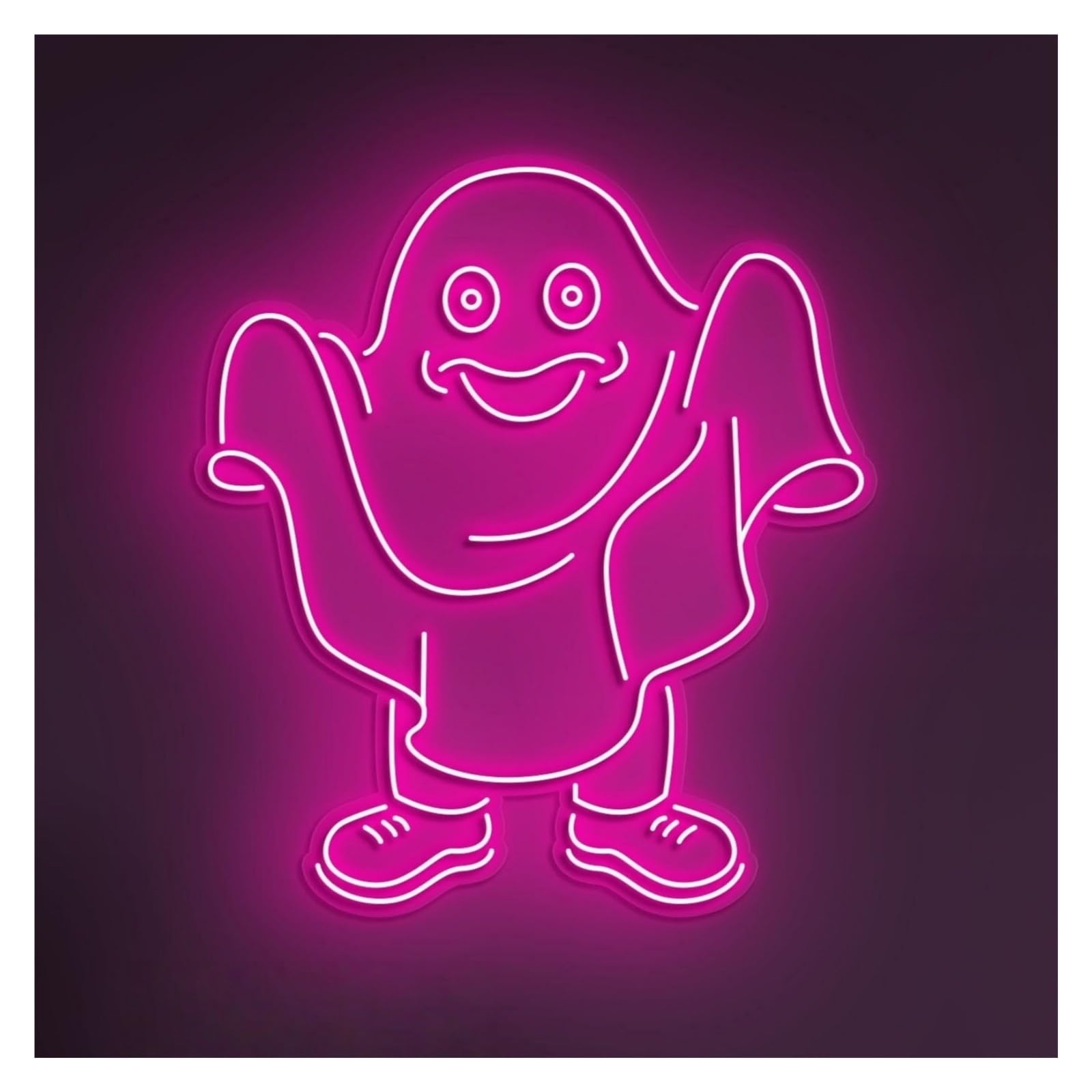 RONGCH Hanging Art Signs Ghost Neon Sign, Suitable for Game Room Decor with Brightness Adjustable 50cm