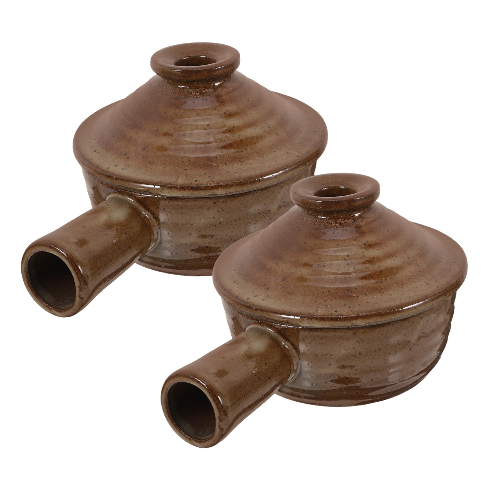 TOYANDONA 2pezzi Casseruola in Terracotta Con Coperchio Pentola Per Stufati in Ceramica Adatta Al Microonde Per Zuppe e Porridge Dimensioni