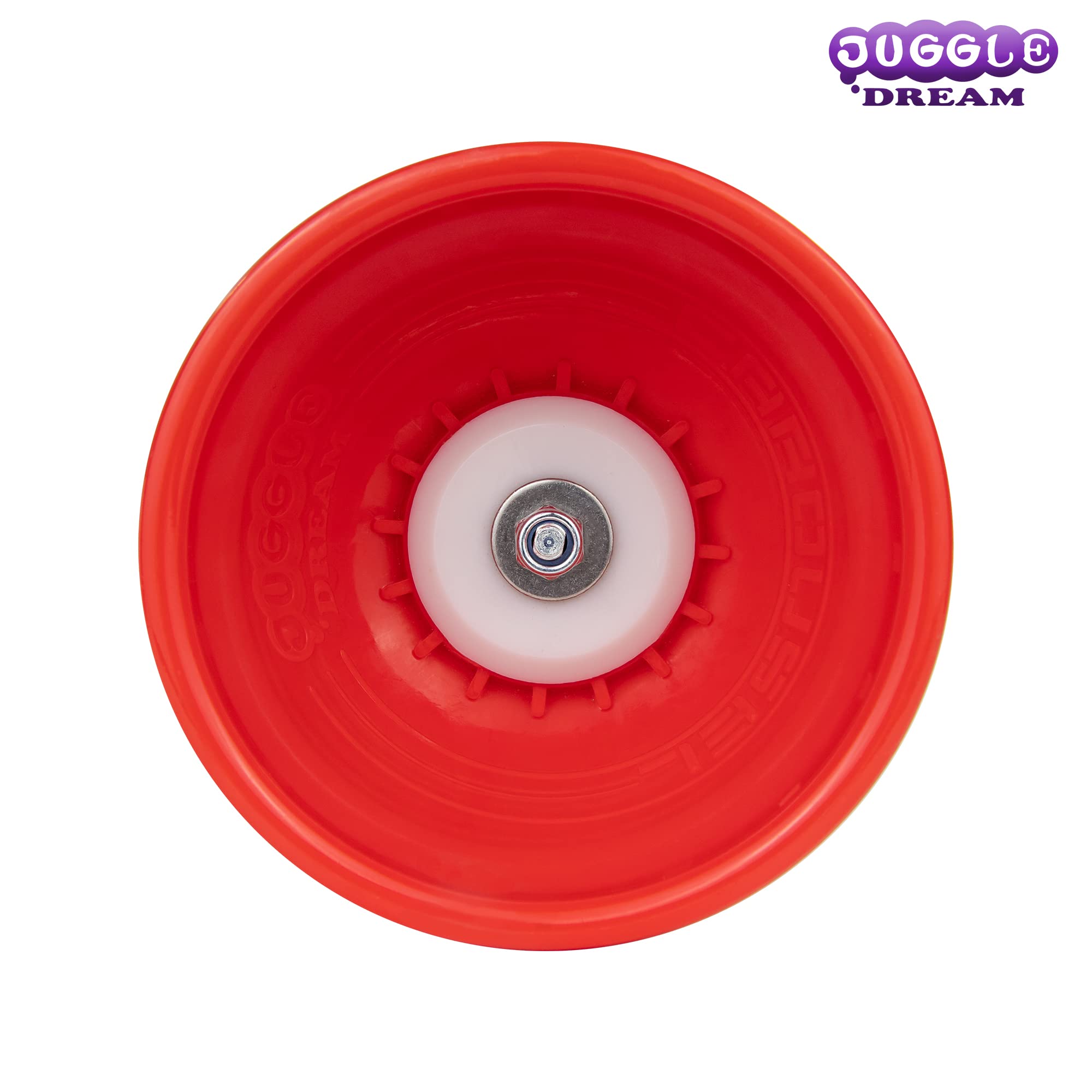 Juggle Dream Carousel Diábolo Set para Malabares - Pro Triple Rodamiento Diábolo con Varillas de Aluminio y Vídeo de Aprendizaje en Línea (Rojo)