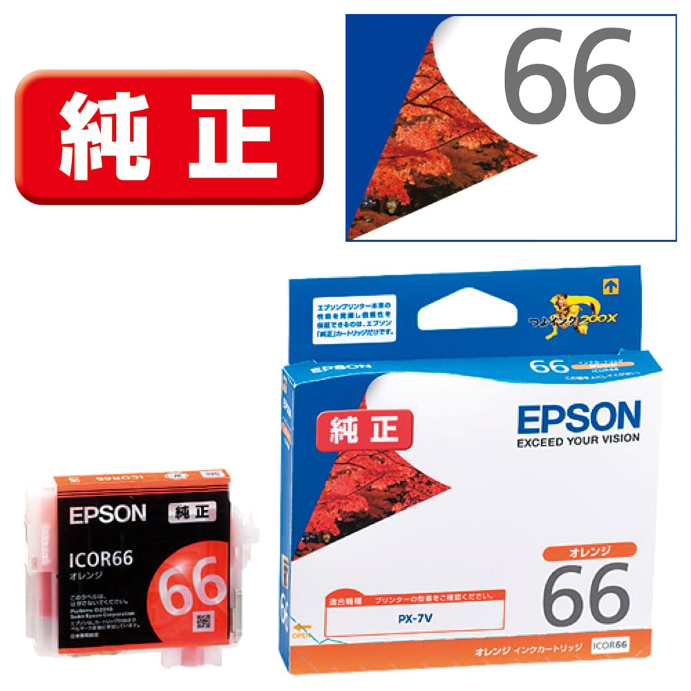 Amazon.co.jp: エプソン 純正 インクカートリッジ 紅葉 ICOR66