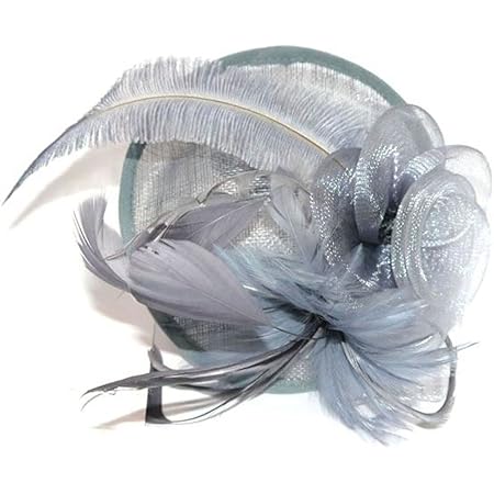Silver grey hair fascinators Clearance