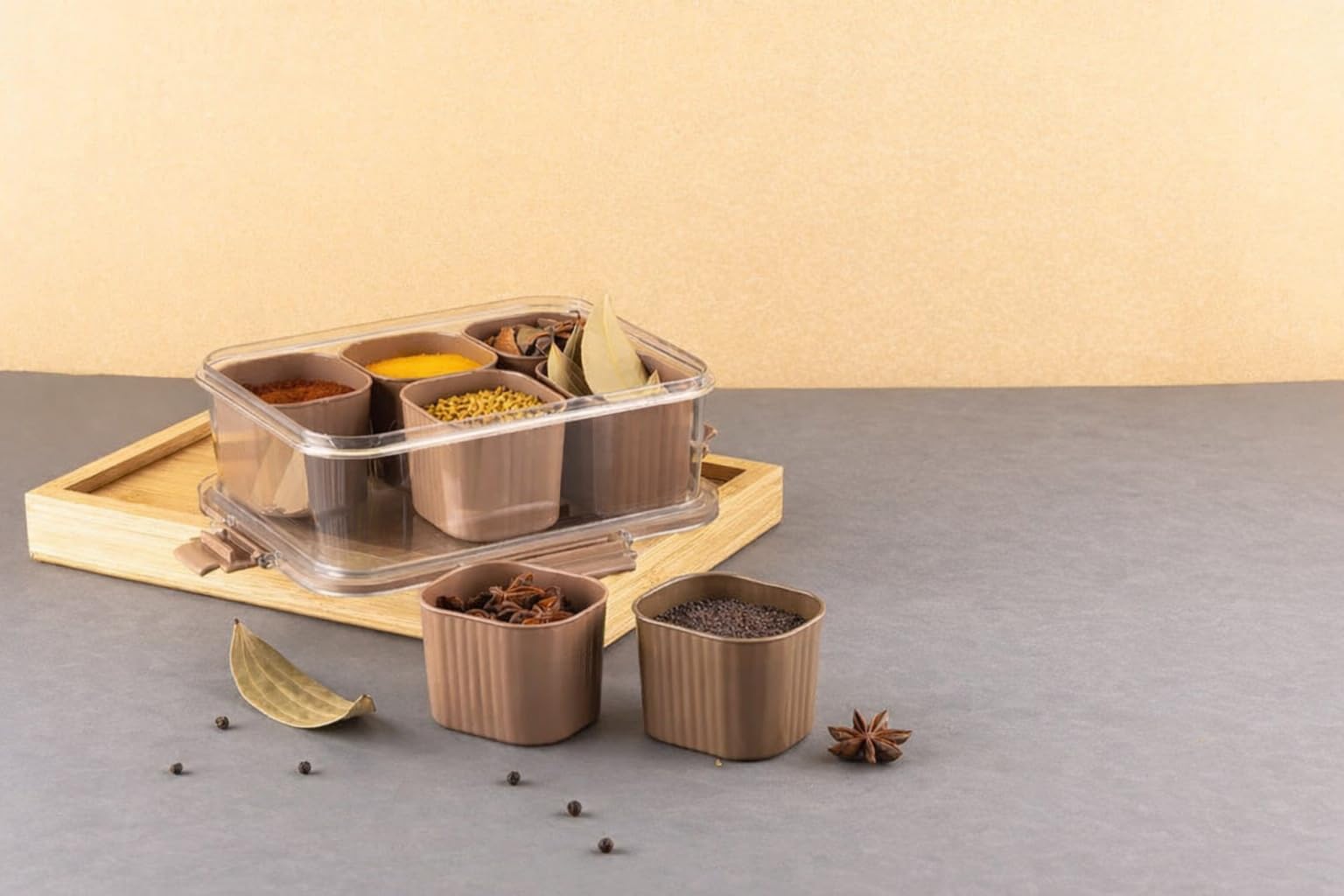 6-in-1 Masala Box - Spice Organizer -2