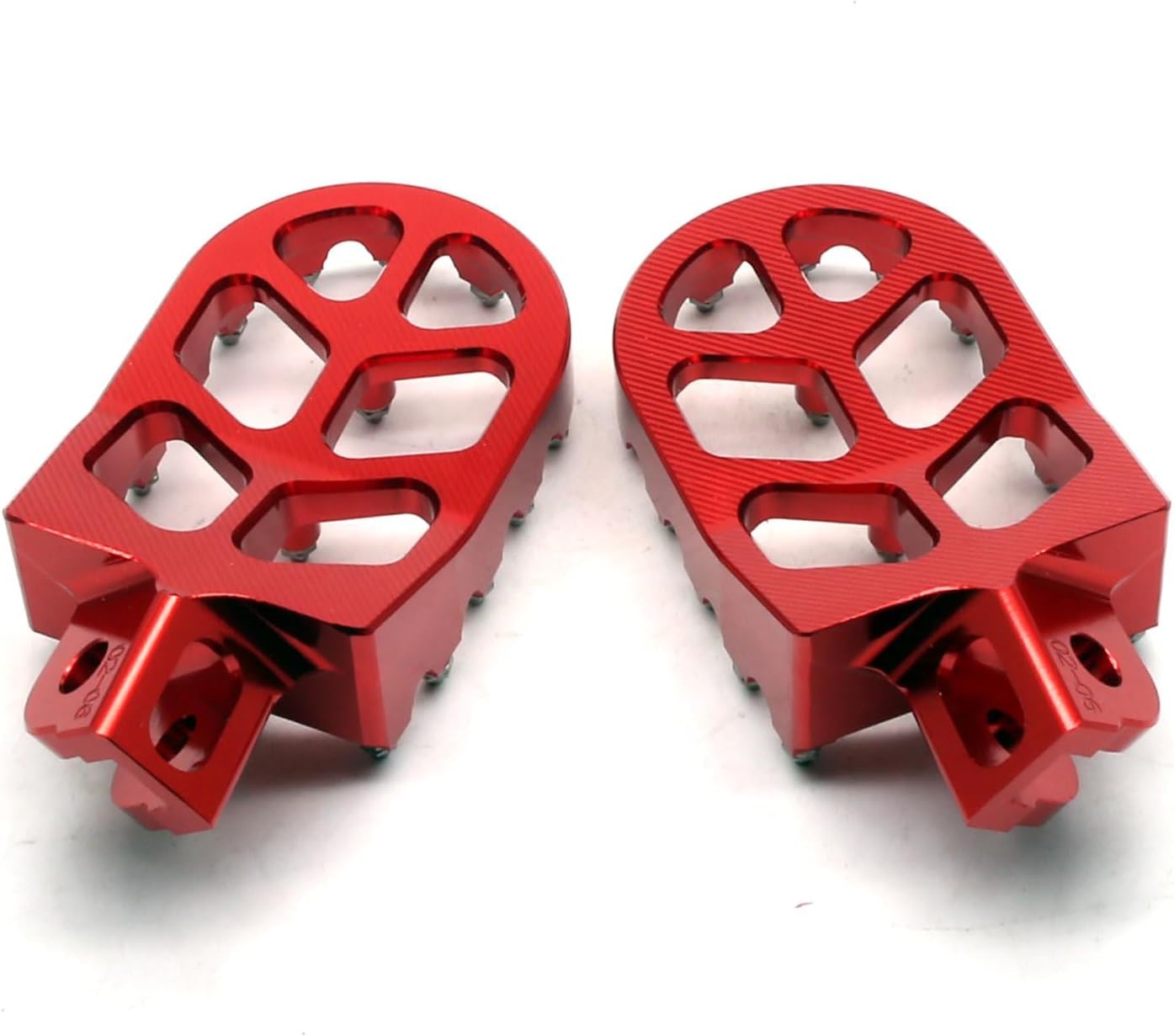 MZS Motorcycle Front Foot Pegs, Motocross Footpeg MX Footrest Rest Pedal Accessories CNC Red Compatible with GROM MSX125 2014-2025 / Monkey 2019-2025 / Dax 125 2025