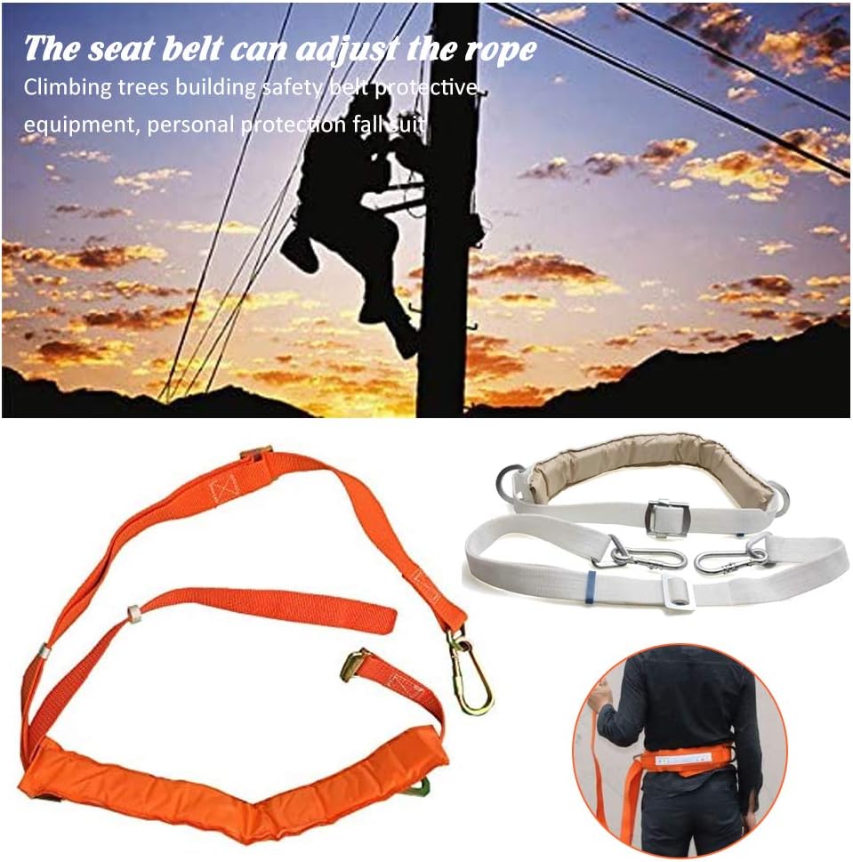 One-Day Sale: Up to 50% Off Safety Belt with Adjustable Lanyard, Hunting Safety Harness, Tree Climbing Belt Personal Protection Fall Arrest Kit for Hunting, Hanging Stand, Trimming Tree, Adjustable 34 - 59 (white) Flash Sale Buy 1 get 1 Safety Belt with Adjustable Lanyard, Hunting Safety Harness, Tree Climbing Belt Personal Protection Fall Arrest Kit for Hunting, Hanging Stand, Trimming Tree, Adjustable 34 - 59 (white)