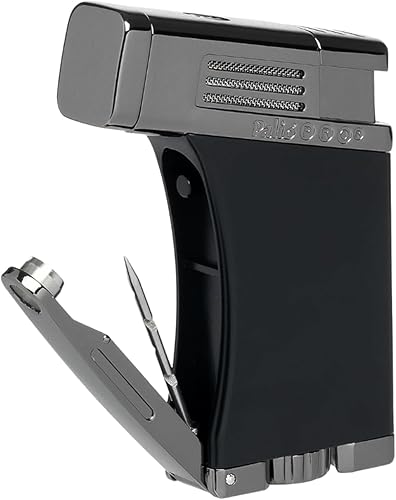 PALIO Pro Line, Scorpius Jet Torch - Encendedor de antorcha de un solo chorro con un cortador de perforación plegable de 0.295 in y póker de mejora