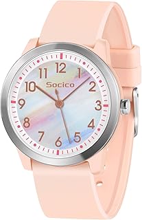 Kinderuhr Analoguhr Jungen Mädchen, 5ATM/50M Wasserdicht Armbanduhr, Silikonarmband Leicht Lesbar Kinder Quartz Minimalistisch Uhren für 9-18 Jahre