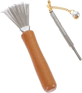 Stainless Steel Flower Arrangement Cleaning Rake Tool Set Wood Grip | Ergonomic Simple Design, Reduces Hand Fatigue, Easy Handling, for Flower Care and Arranging Tasks