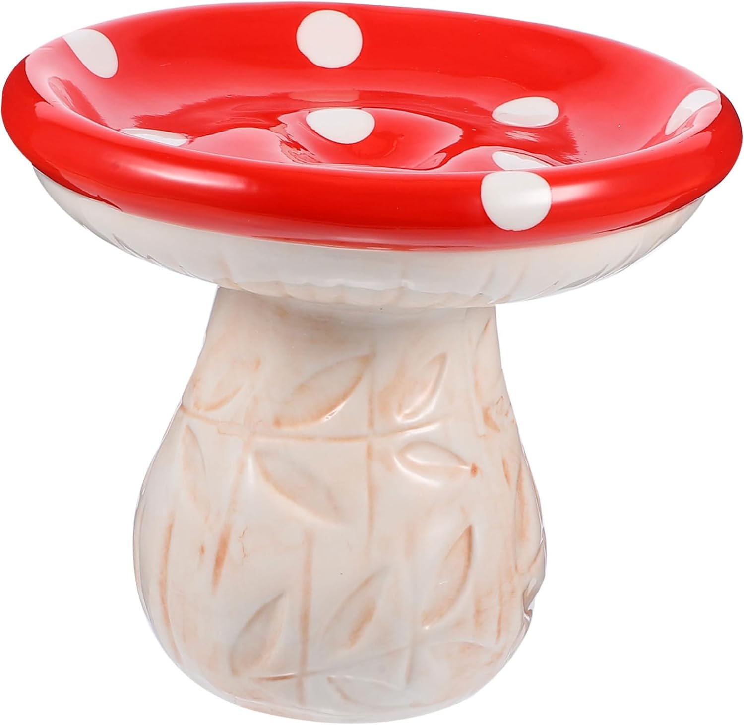 Mushroom Shaped Ceramic Jewelry Tray Elegant Holder Dish for Home Decor and Storage for Earrings and Trinkets