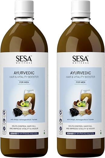 Sesa Ayurvedic Juice for Men with Shilajit, Ashwagandha & Triphala – Pack of 2