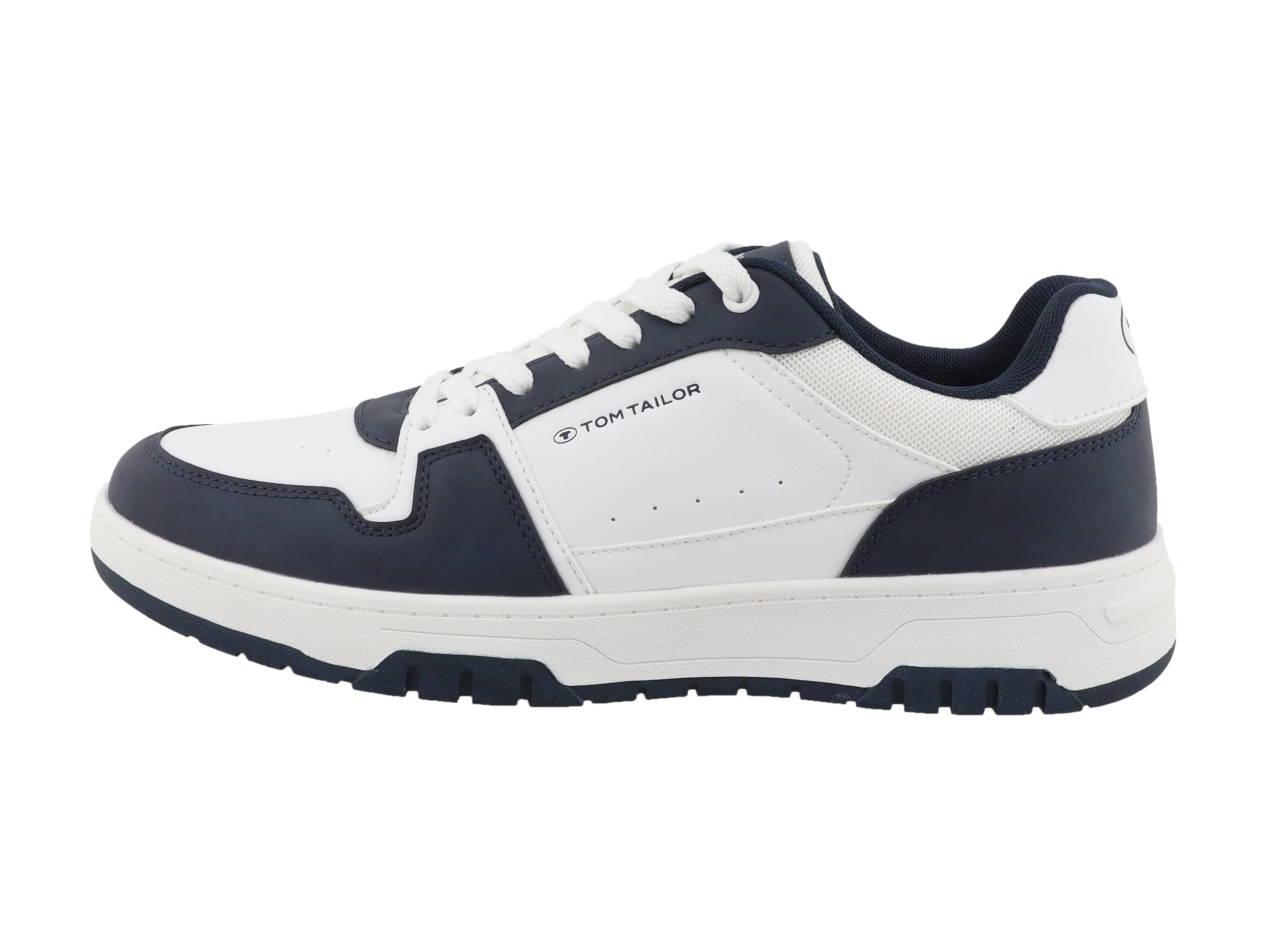 TOM TAILOR Men's 9580200001 Trainers, White-Navy, 42 EU, White Navy, 9 UK