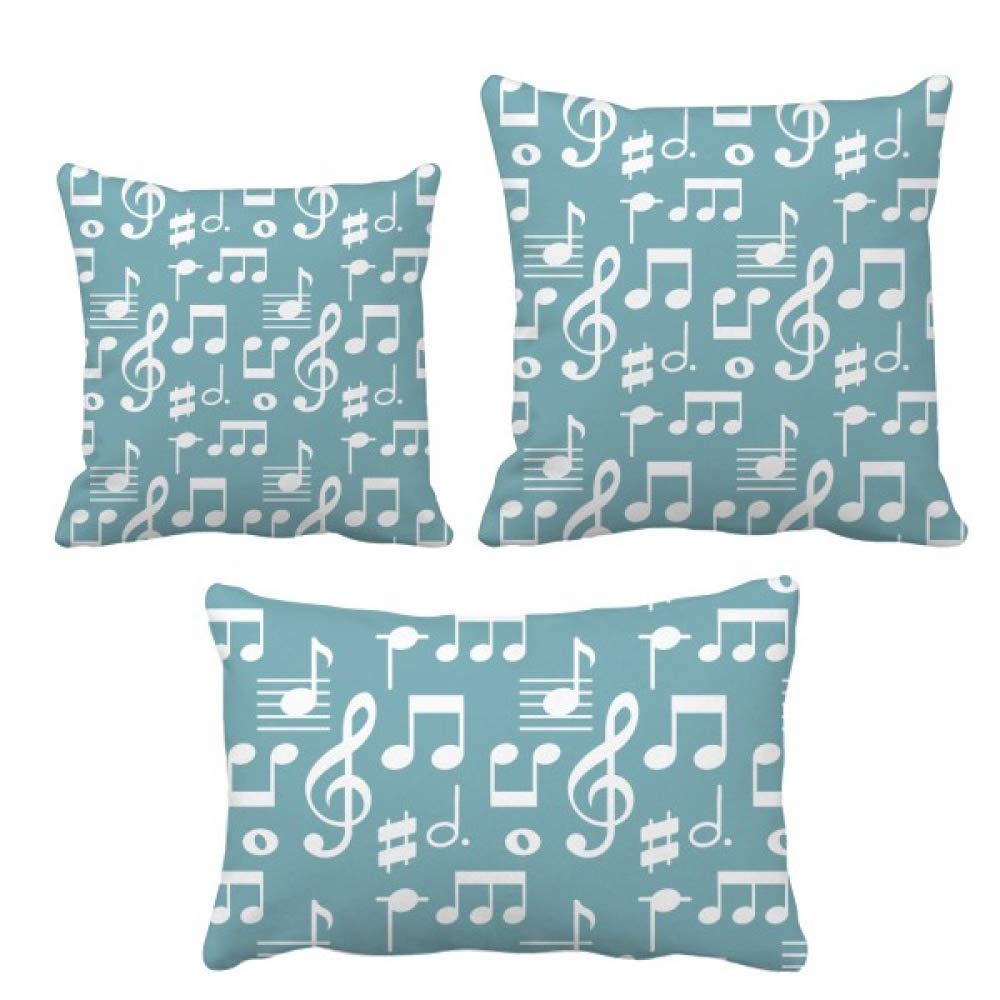 Coussin note de musique bleu et blanc ensemble de décoration moderne pour salon et canapé