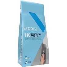 EPODEX 1K Concrete Effect, Venetian Plaster for Industrial Style Walls, Complete Venetian Plaster Kit for Decorative Surfaces on Tiles, Wood & More, 11lbs 53sqft Olive Gray