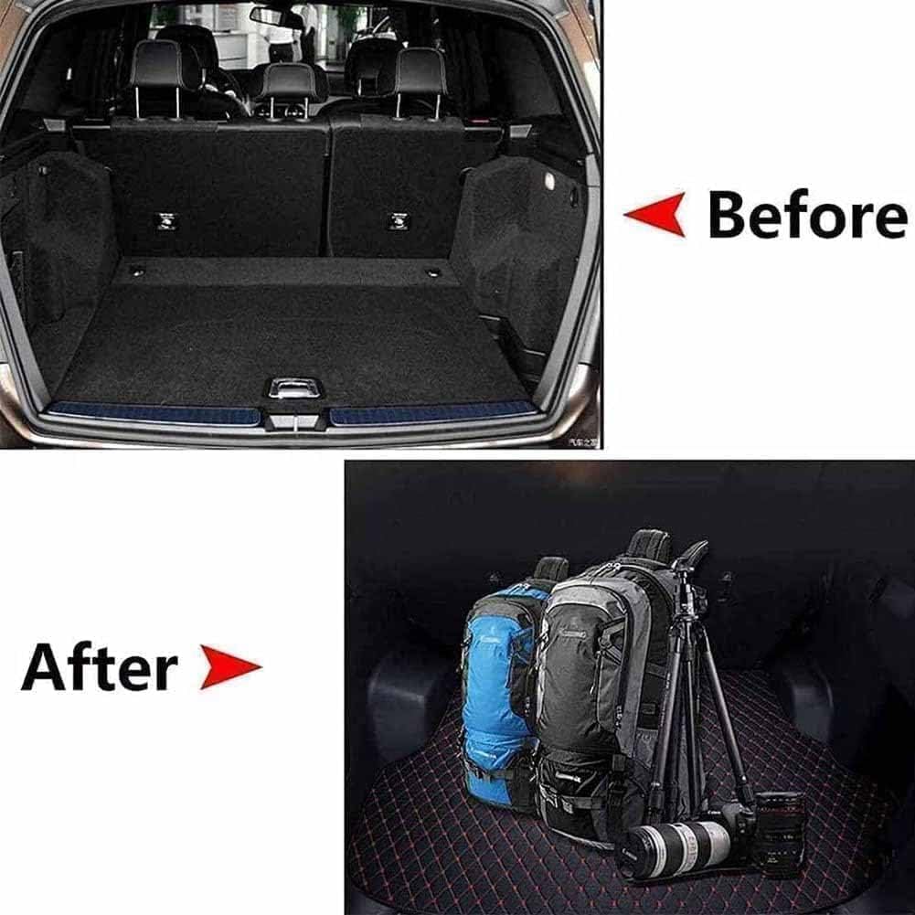 Coche Alfombrillas Maletero para REN-Ault Arkana 2021-2024, Cuero Funda Maletero Protector Antideslizante Bandeja Forro Maleteros Alfombra Accesorios,G/Red