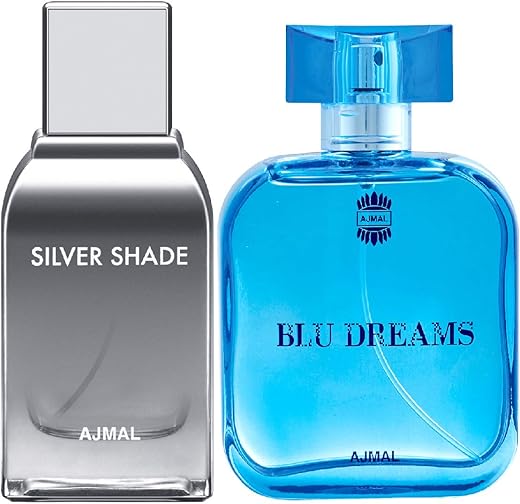 Ajmal Silver Shade EDP Citrus Woody Perfume 100ml for Men and Blu Dreams EDP Citurs Fruity Perfume 100ml for Men