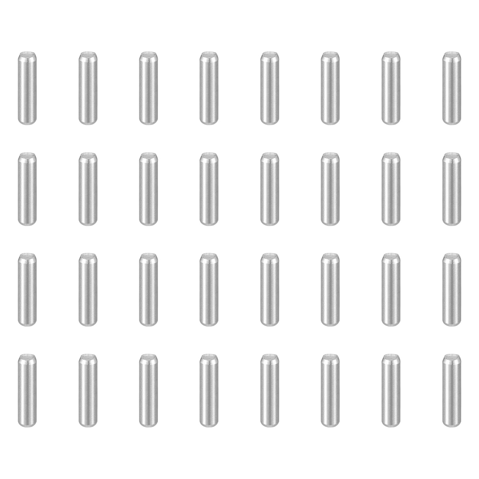 sourcing map 128Pcs M1.5 x 6mm Dowel Pin, 304 Stainless Steel Cylindrical Dowel Pins, Shelf Support Pegs Rod Fastener for Cabinet Furniture DIY Installation Industry Mechanical