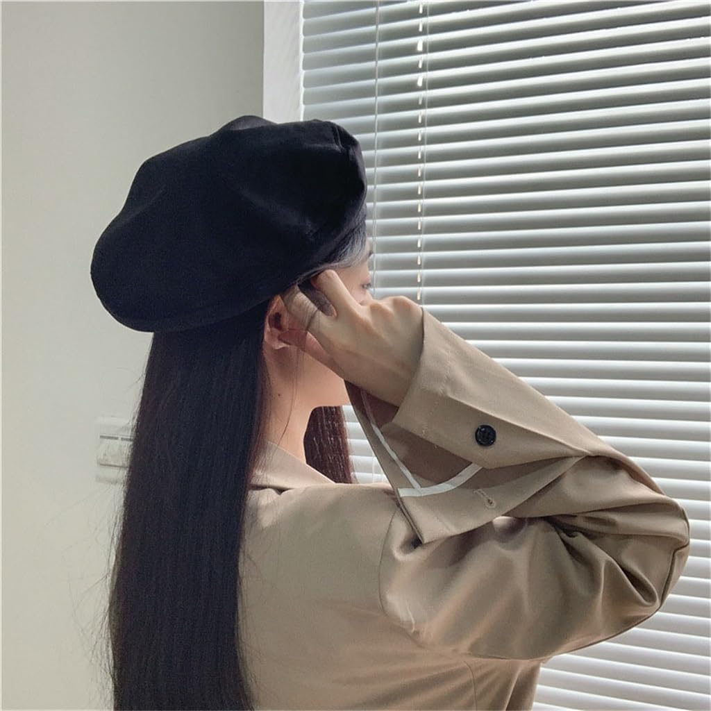 Black Beret Female Spring and Octagonal Hat Children's Models Fall and Winter