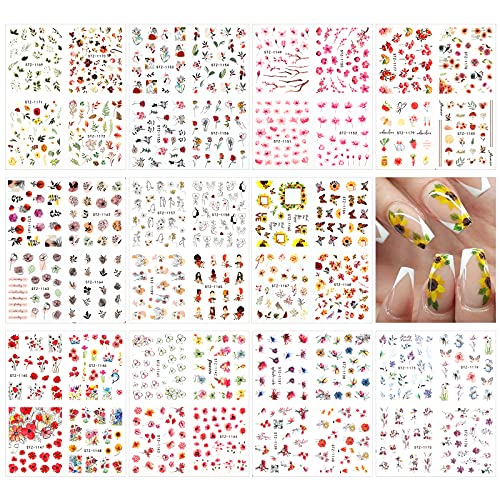 VETPW 44 Stück Wassertransfer Nagelsticker Nagelaufkleber
