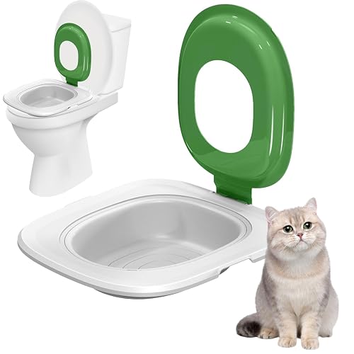 Entrenamiento de inodoro para gatos, asiento de inodoro para gatos - Arenero portátil para gatos