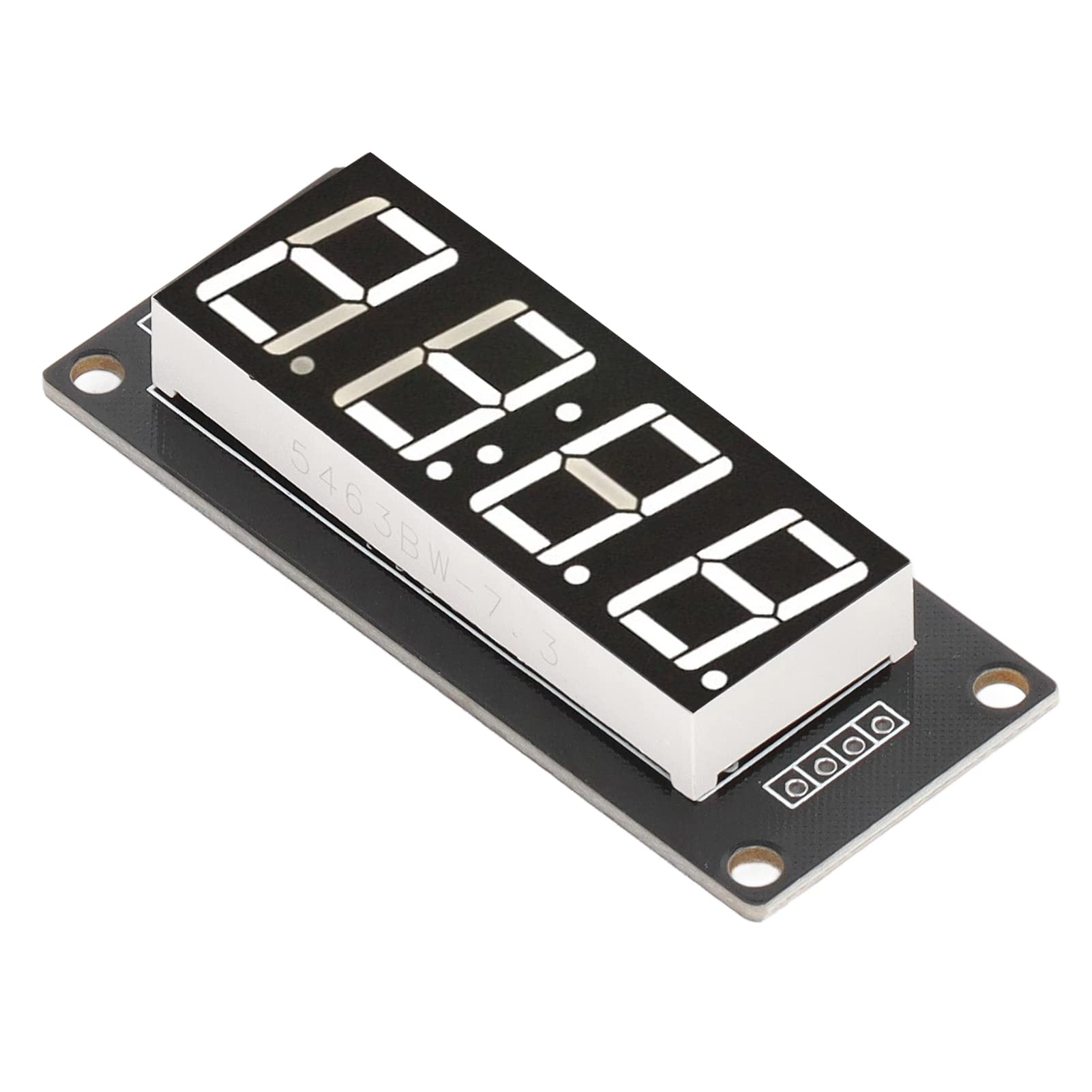 TM1637 LED-Digitalmodul 0,56 Zoll – 4-stellige 7-Segment Anzeige, 5V, Weiß, Inkl. Pin-Header, Für DIY-Uhren & Co.