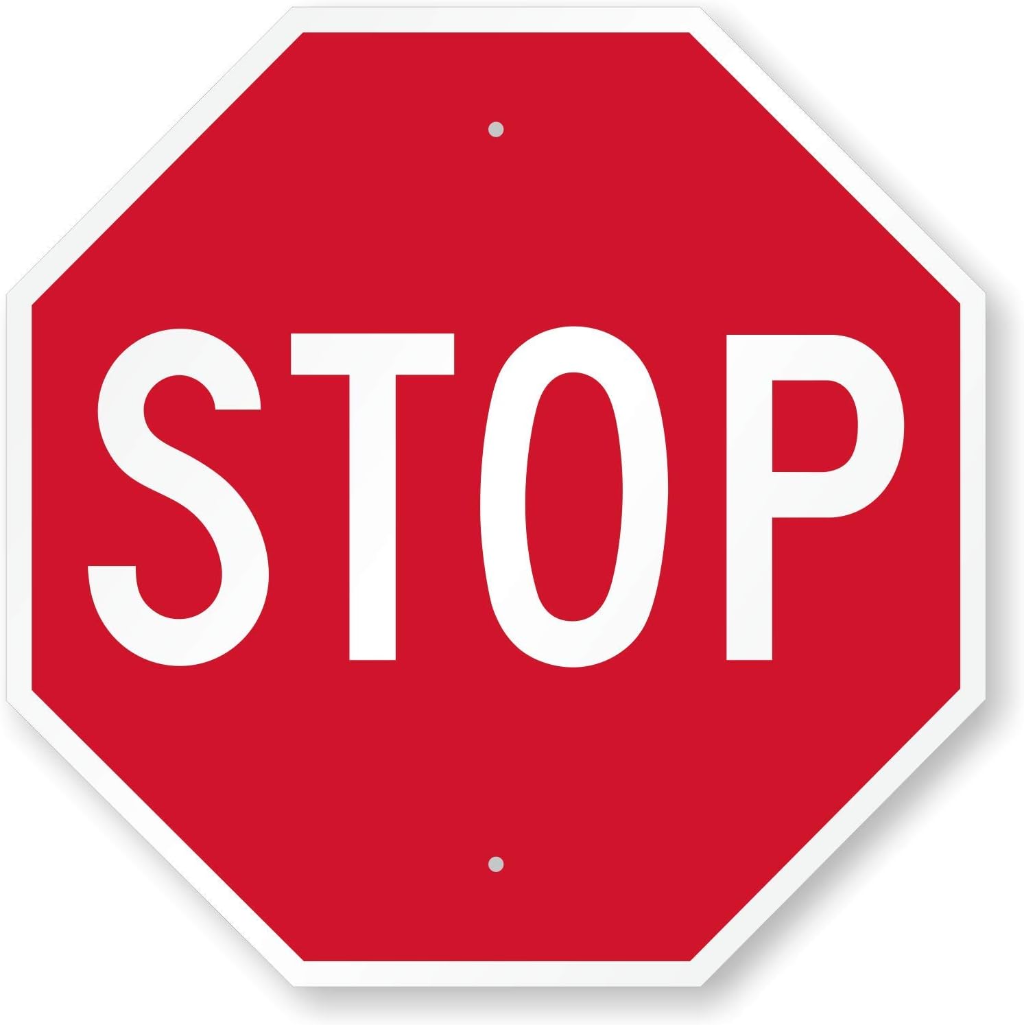 SmartSign "STOP" MUTCD Sign | 24" x 24" 3M Diamond Grade Reflective Aluminum 24" x 24" White on Red