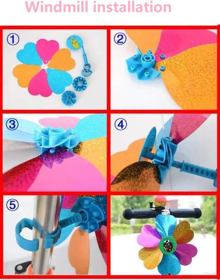 Noviko Bike Front Handlebar Basket, Kids Bike Bell, Kids Bike Streamers, Bicycle Wheel Beads and Bike Windmill, Kids Bike Accessories for Girls : Sports & Outdoors