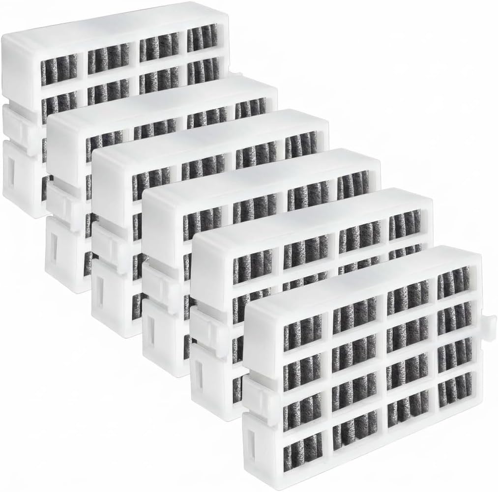 Refrigerator Air Filter Replacement 6 Pack White Activated Carbon