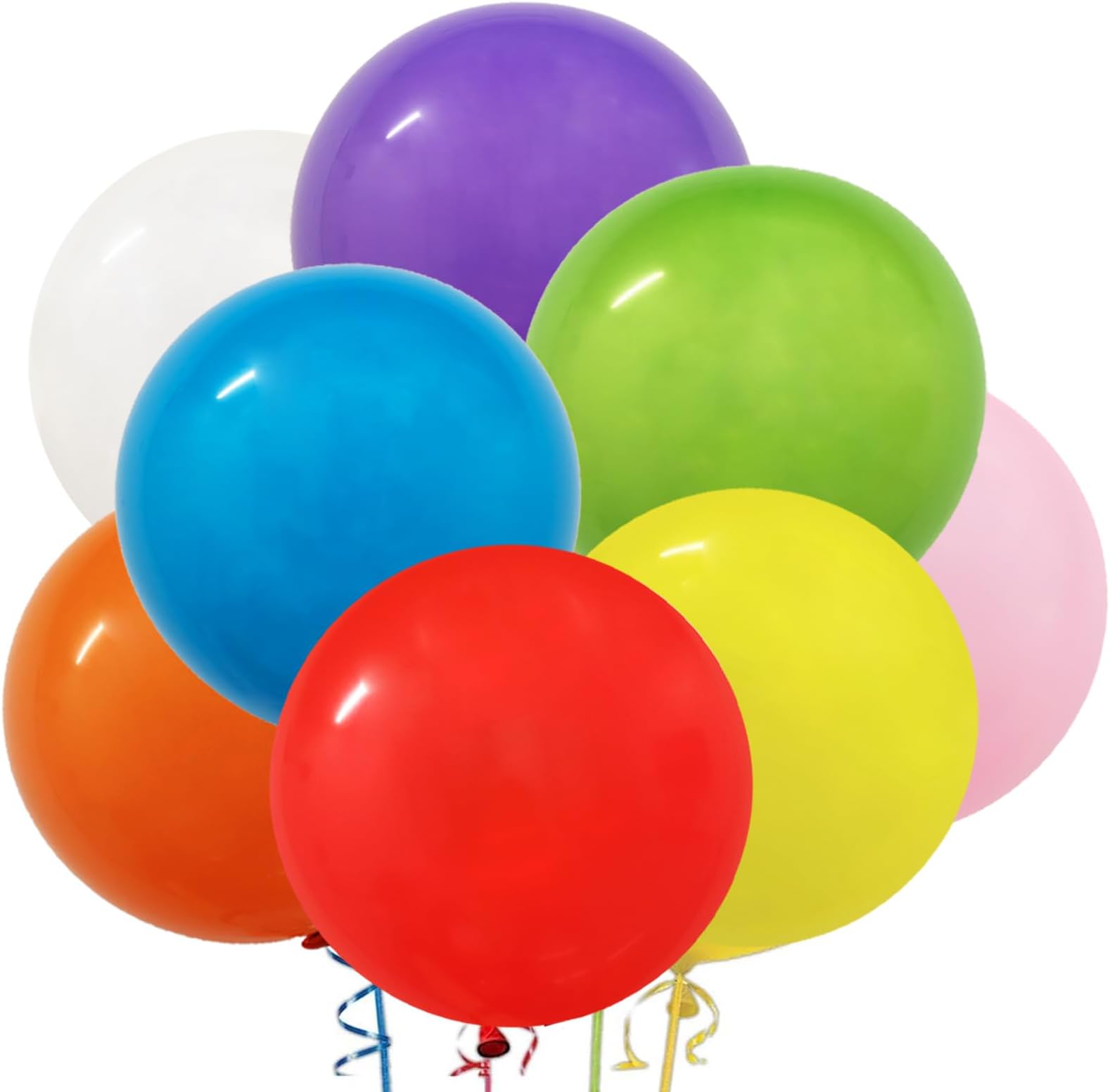 36 Inch Large Balloon, Assorted Colors Big Balloons 8 Pcs Helium Giant Latex Balloons for Birthday Wedding Party Baby Shower Carnival Mother's Day Decorations