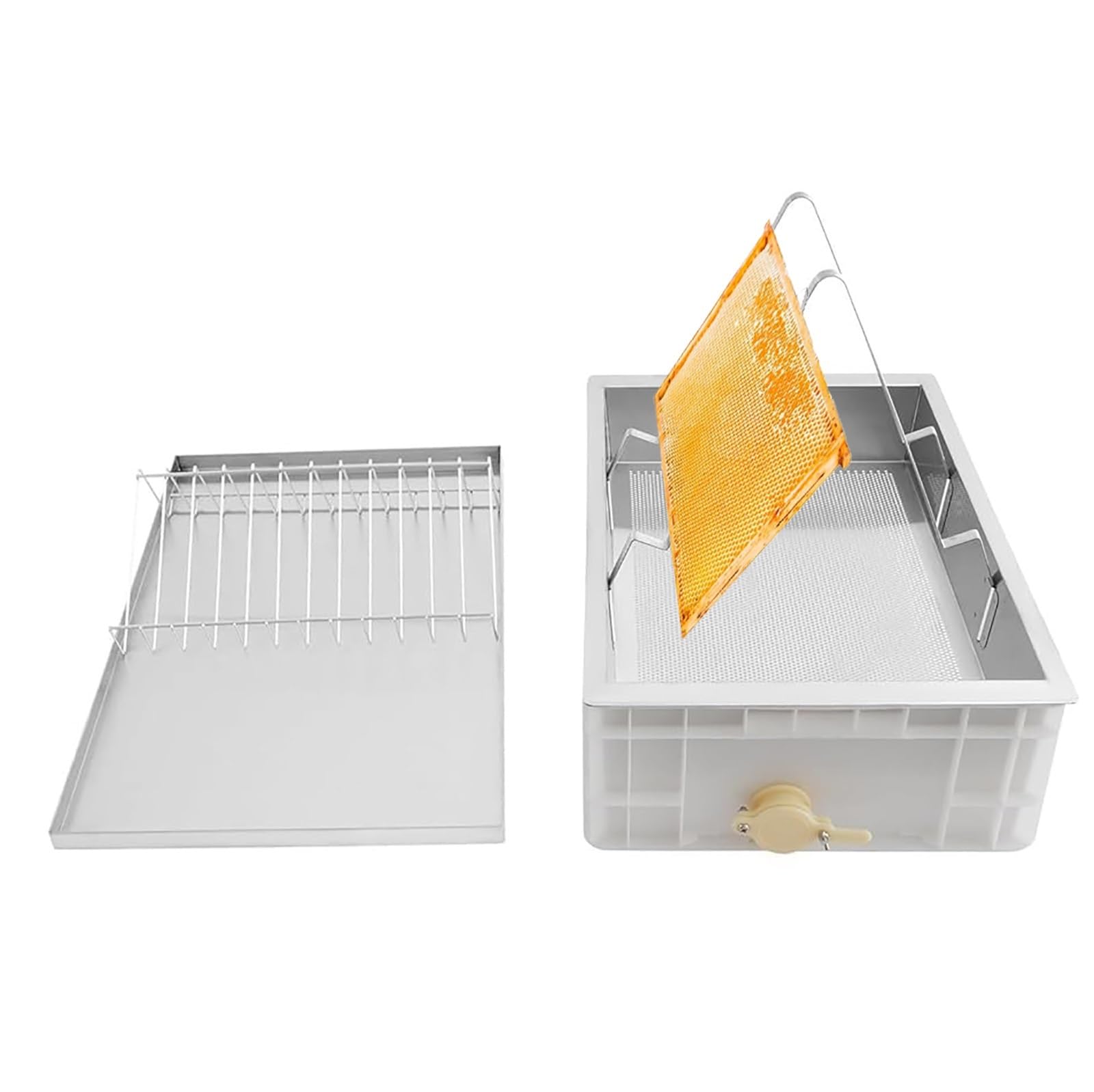 XCSCUK Honey Extractor Tool Kit, Professional Beekeeping Uncapping Station, Honey Collection Tool,with Easy Pour Spout and Fine Filter