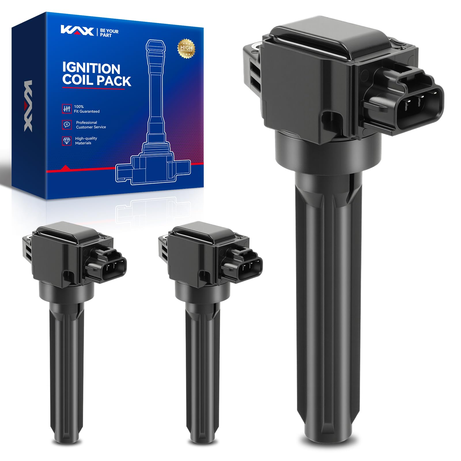 KAX UF815 Pack of 3 Ignition Coils for Mitsubishi Mirage G4