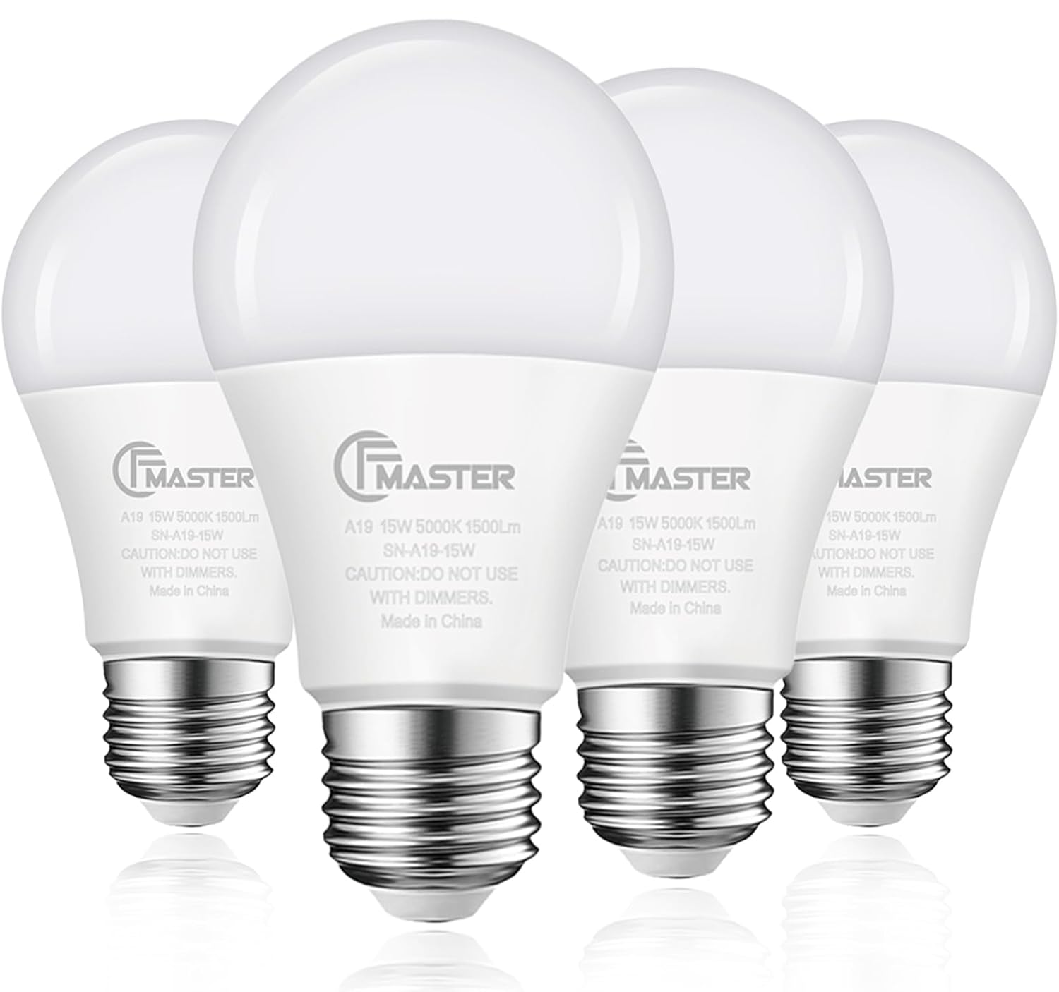 A19 LED Light Bulb LED Bulbs 100 Watt Equivalent 5000K Daylight Light Bulbs 1500 Lumens E26 Standard Base