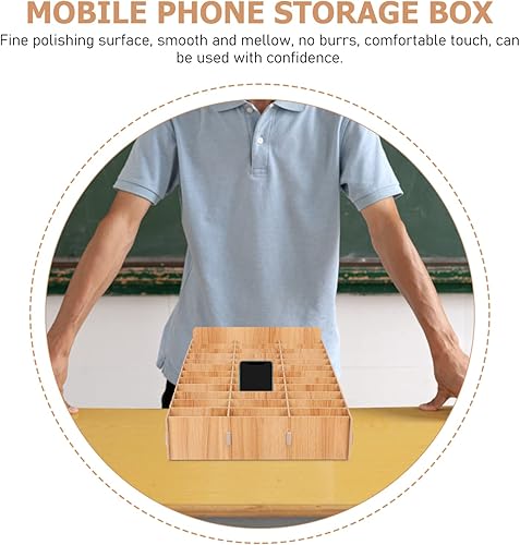 Miniatura 9 de Veemoon Soporte de acabado de escritorio móvil y almacenamiento de conferencias Celular Tarjeta Celular Pantalla de organización de madera -