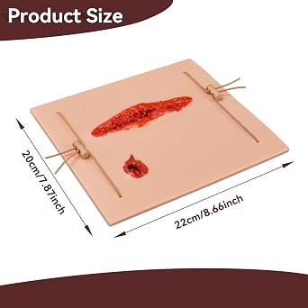 Wearable Laceration and Bullet Wound Packing Trainer | Wound Packing Simulator for Medical Education, Stop the Bleeding Training