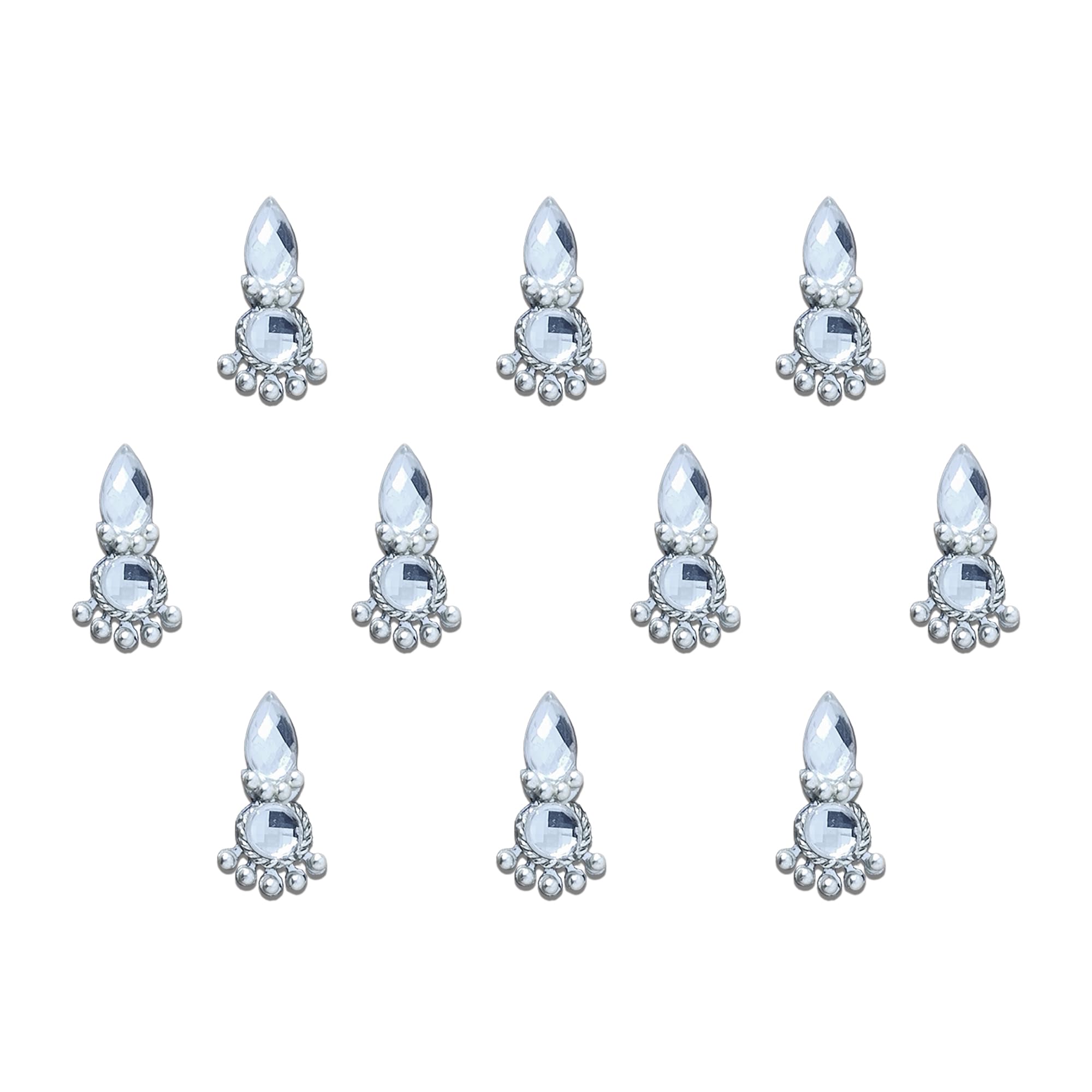 Comet Busters Beautiful Silver Wedding Bindi (BIN676)(12mm)-picture-14