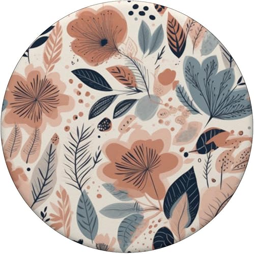 Miniatura 3 de PopSockets con estampado floral neutro y estético, bohemio, color crema